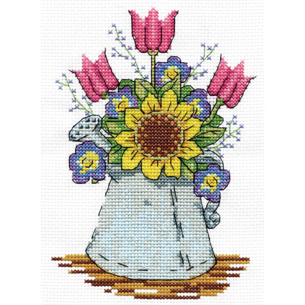 Watering Can Counted Cross Stitch Kit